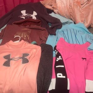 Under Armour, Nike, North Face, Pink Sweatshirts